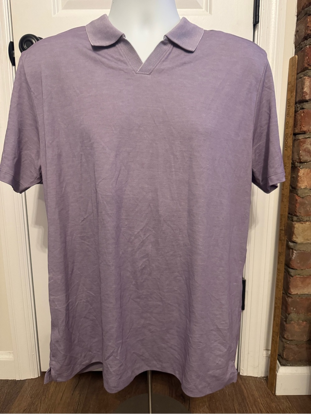 Robert Barakett Lavender Polo-Style Short Sleeve Shirt